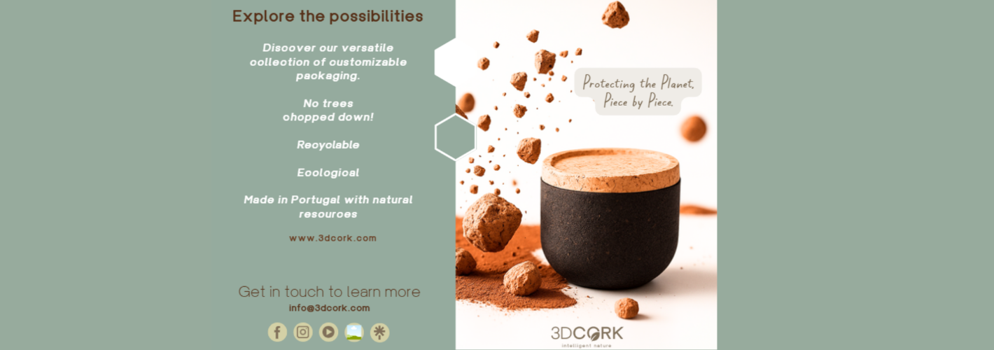 3DCORK dévoile un emballage biodégradable à base de liège et d’algues au salon Luxe Pack