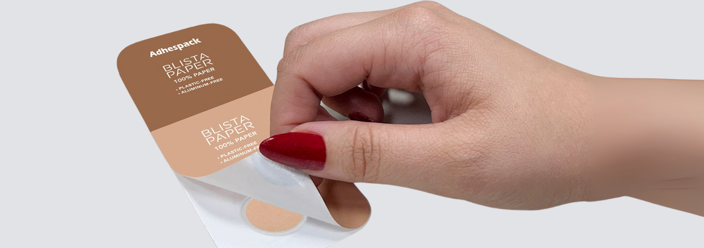 Adhespack présente BlistaPaper, un emballage beauté 100 % papier sans plastique