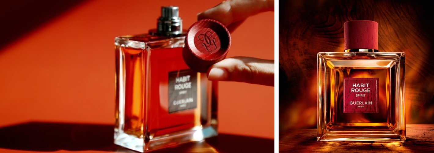 Quadpack: a luxurious wooden cap for Guerlain’s Habit Rouge Spirit