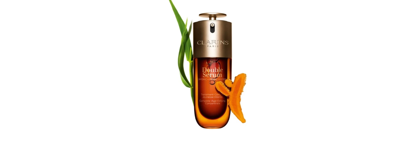 An eco-designed bottle created by Aptar Beauty for Clarins' Double Serum