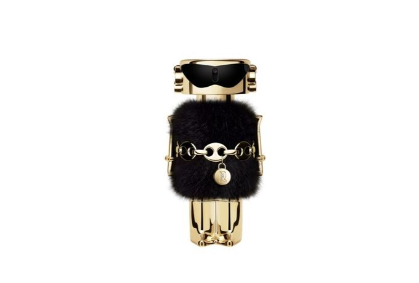 Heinz Glas :  A faux fur coat for Rabanne’s Fame Couture fragrance