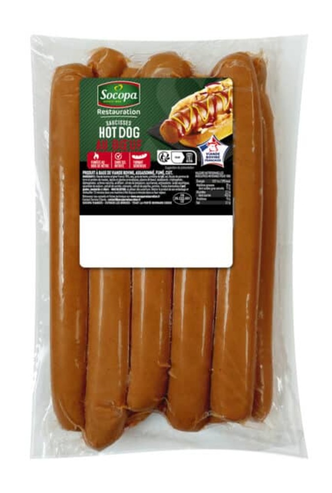 Ref. 298933 Saucisse de bœuf pour hot dog 100G
