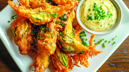 Ref. 270124 Fleurs de courgette en tempura 33G env.