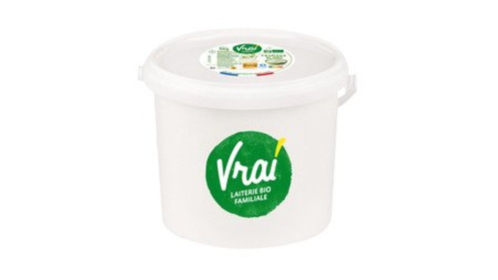 Ref. 25434 Fromage blanc nature demi écrémé 3,6%MG  BIO LFR 5KG Vrai