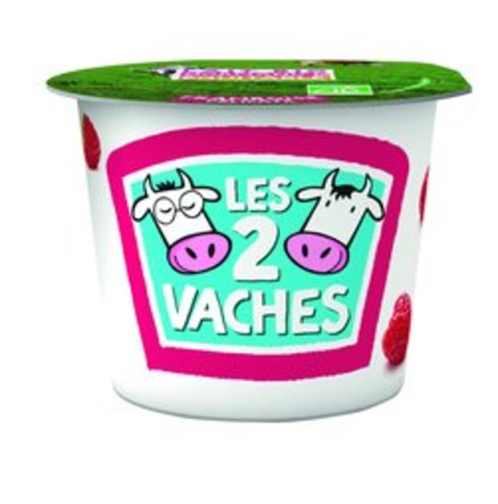Ref. 198821 Yaourt brassé framboise BIO Les 2 vaches 115G
