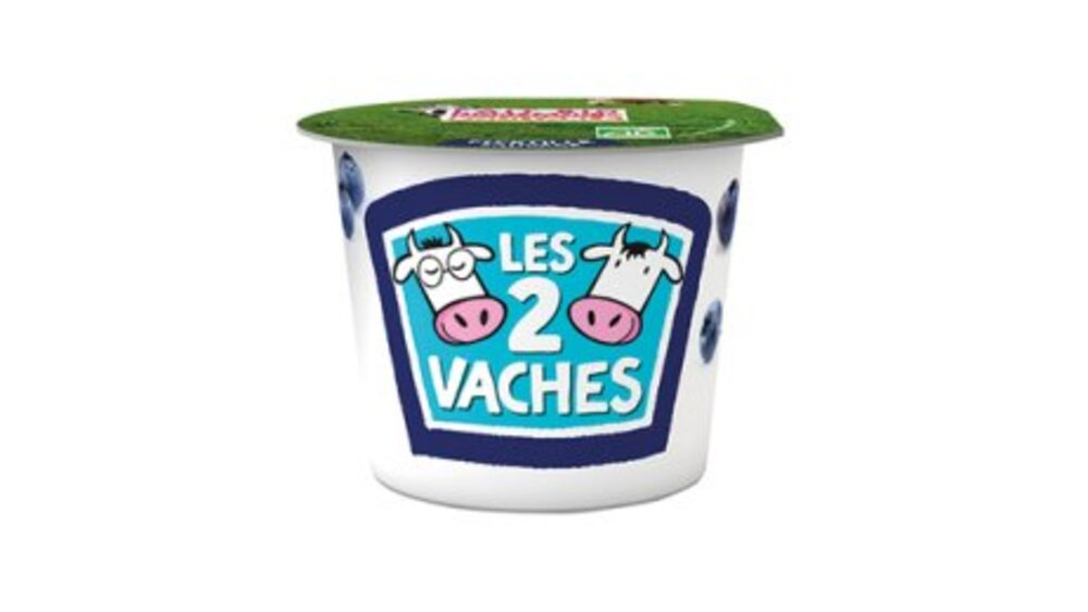 Ref. 198820 Yaourt brassé myrtille BIO Les 2 vaches 115G