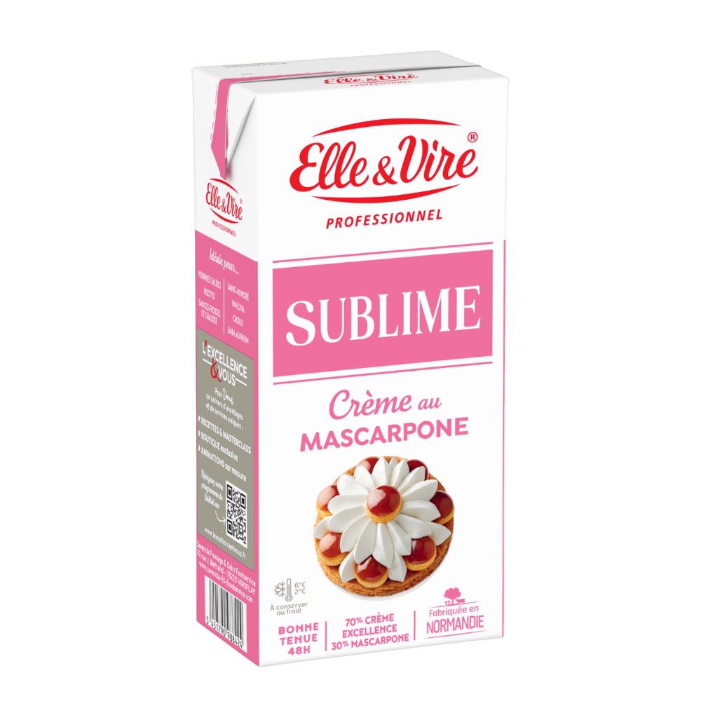 Ref. 211092 Crème sublime mascarpone LFR 1L Elle & Vire