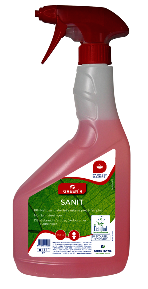 Nettoyant sanitaire ECOLABEL en pulvérisateur 750 ml GREEN'R